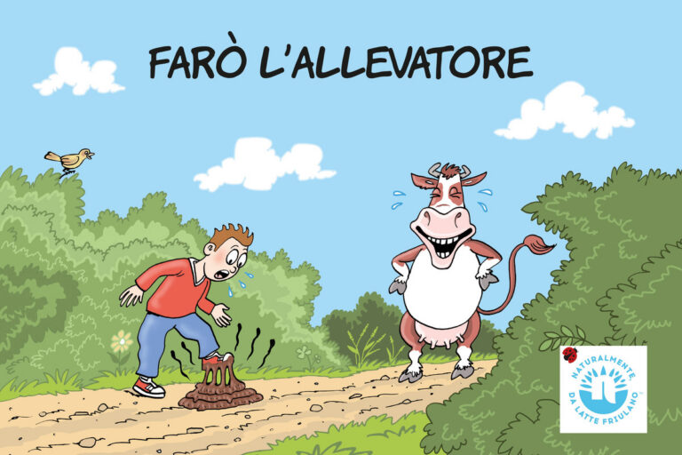 Copertina del fumetto Farò l’allevatore di Naturalmente da Latte Friulano